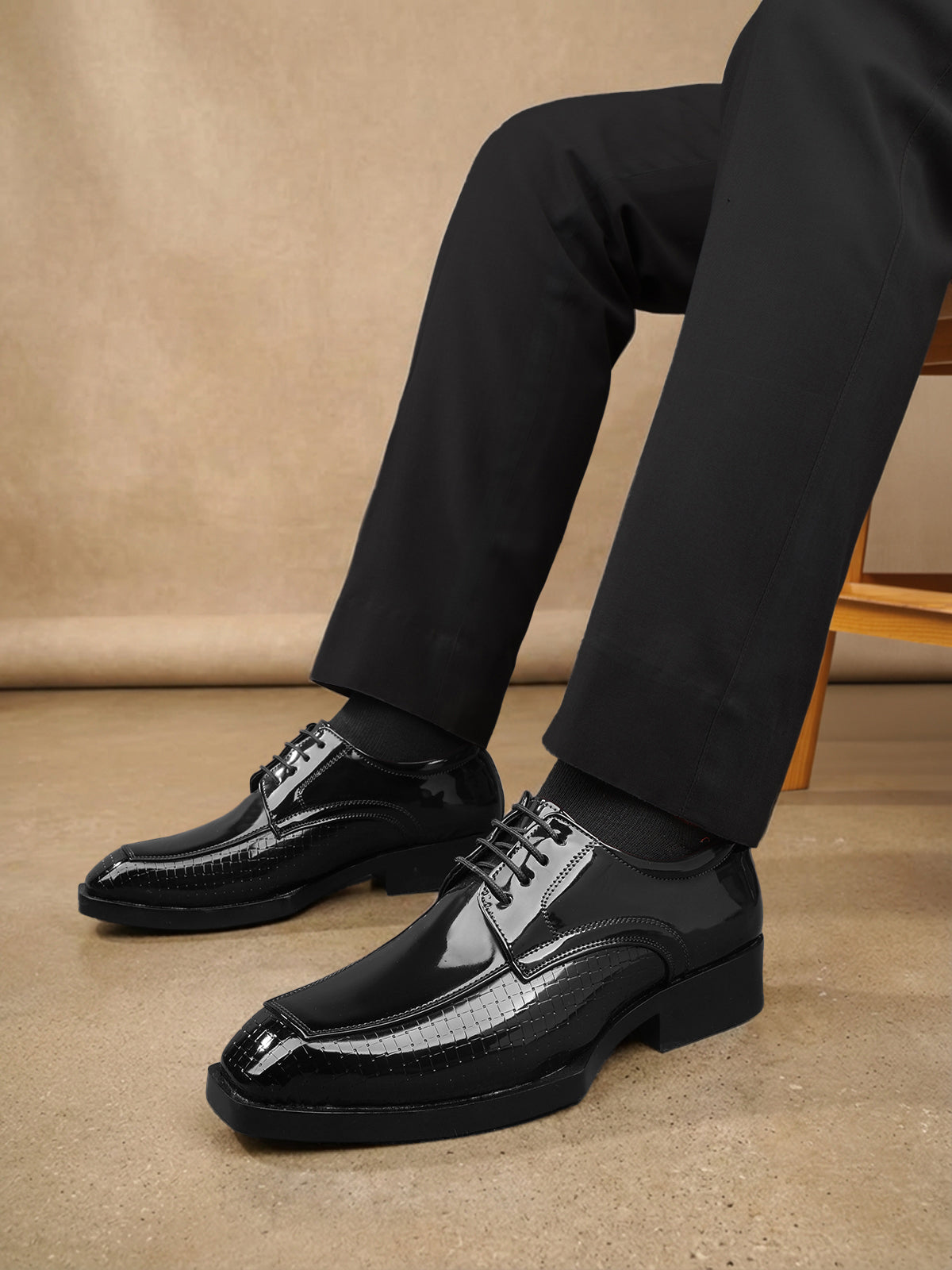 BAXXICO Men’s Premium Lace-Up Sleek Designer Finish Formal Shoes