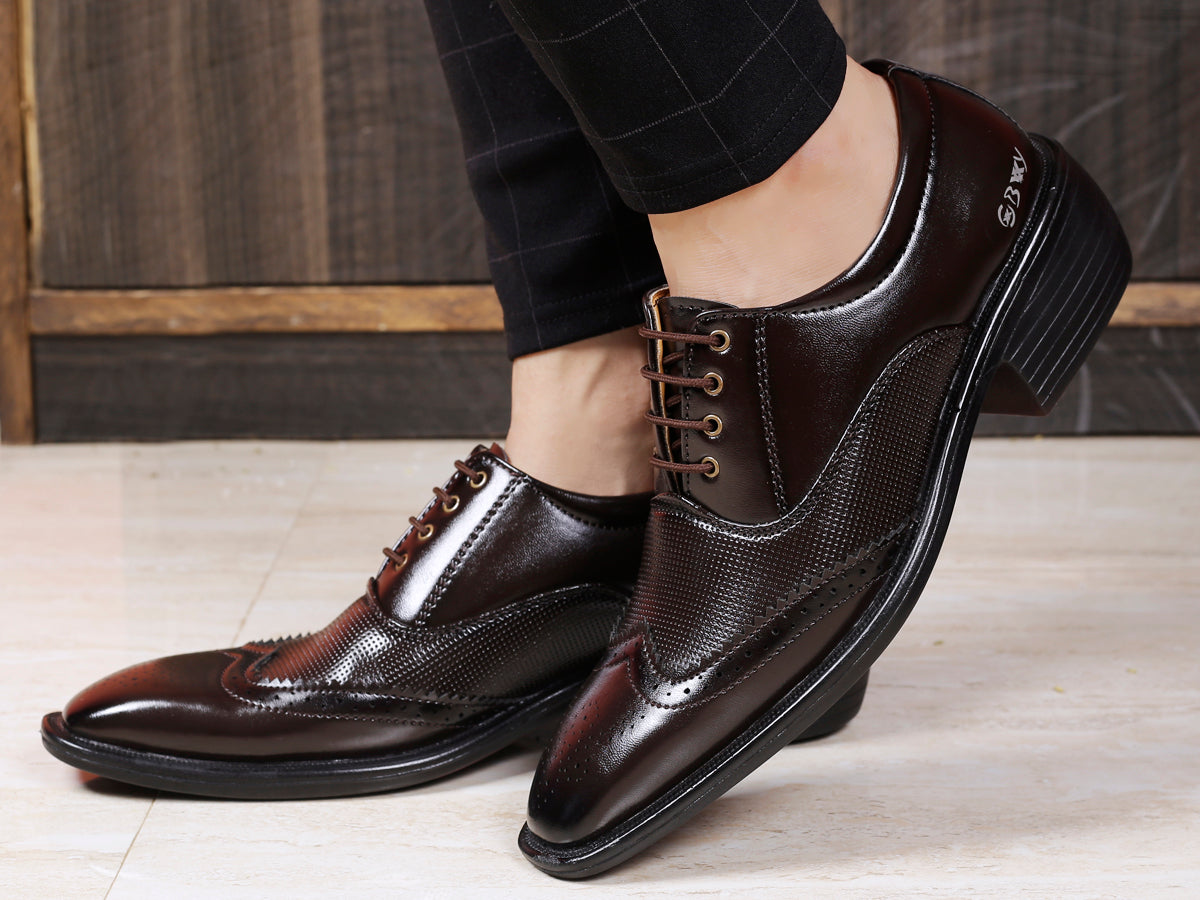 Bxxy Formal Height Increasing Brogue Lace-up Shoes