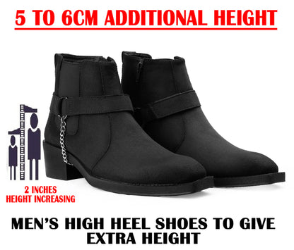 Men’s 5–6 CM Height Boosting Premium Elevator Boots