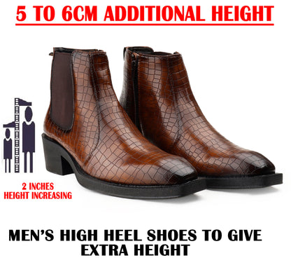 Men’s 2 Inch Heel Height Boots – Stylish Elevation with Comfort