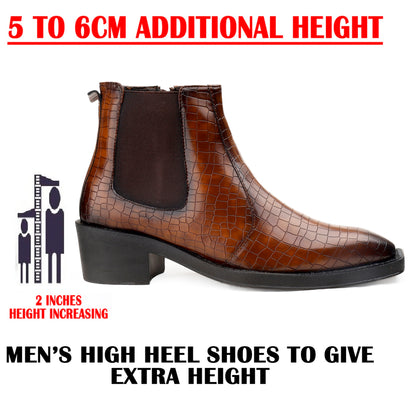 Men’s 2 Inch Heel Height Boots – Stylish Elevation with Comfort
