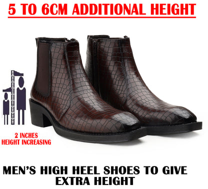 Men’s 2 Inch Heel Height Boots – Stylish Elevation with Comfort