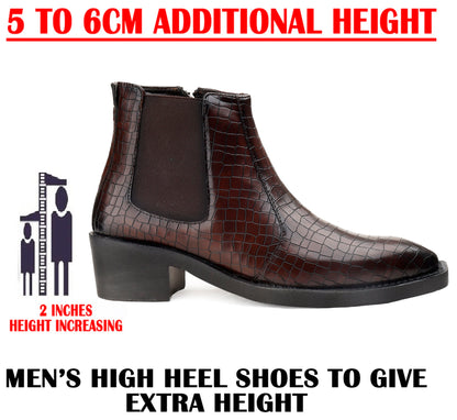 Men’s 2 Inch Heel Height Boots – Stylish Elevation with Comfort