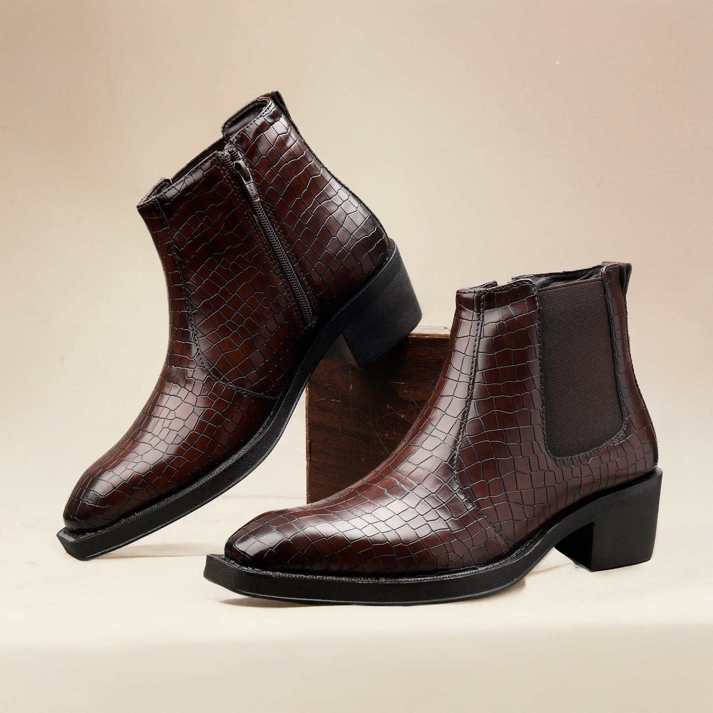 Men’s 2 Inch Heel Height Boots – Stylish Elevation with Comfort