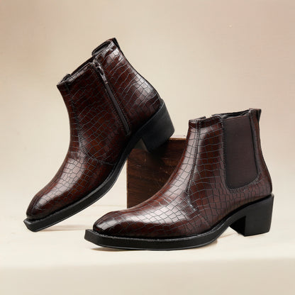 Men’s 2 Inch Heel Height Boots – Stylish Elevation with Comfort