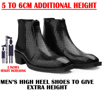 Men’s 2 Inch Heel Height Boots – Stylish Elevation with Comfort