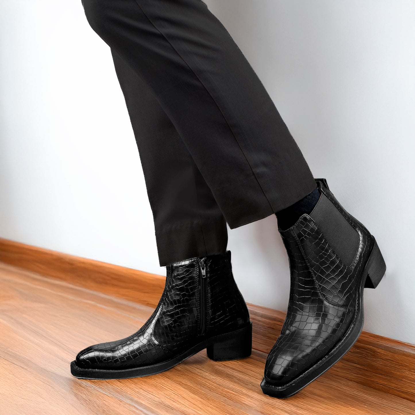 Men’s 2 Inch Heel Height Boots – Stylish Elevation with Comfort