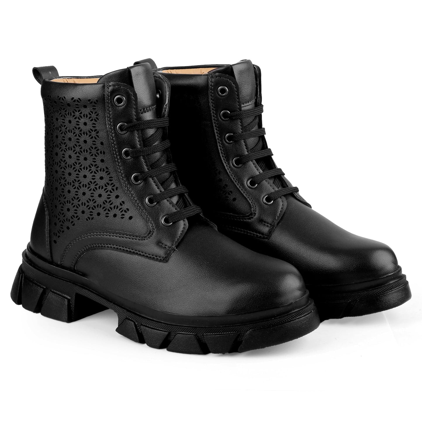 Baxxico High Ankle Detailed Lace-up Boots for Women