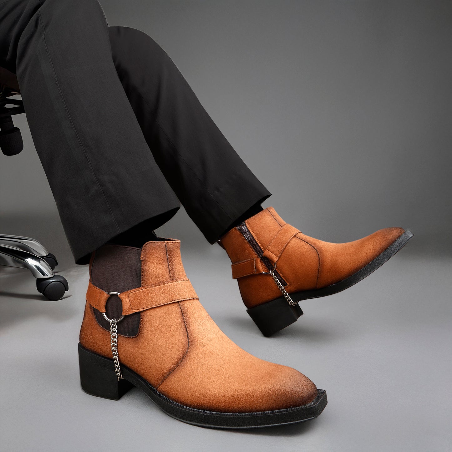 Men’s 5–6 CM Height Boosting Premium Elevator Boots