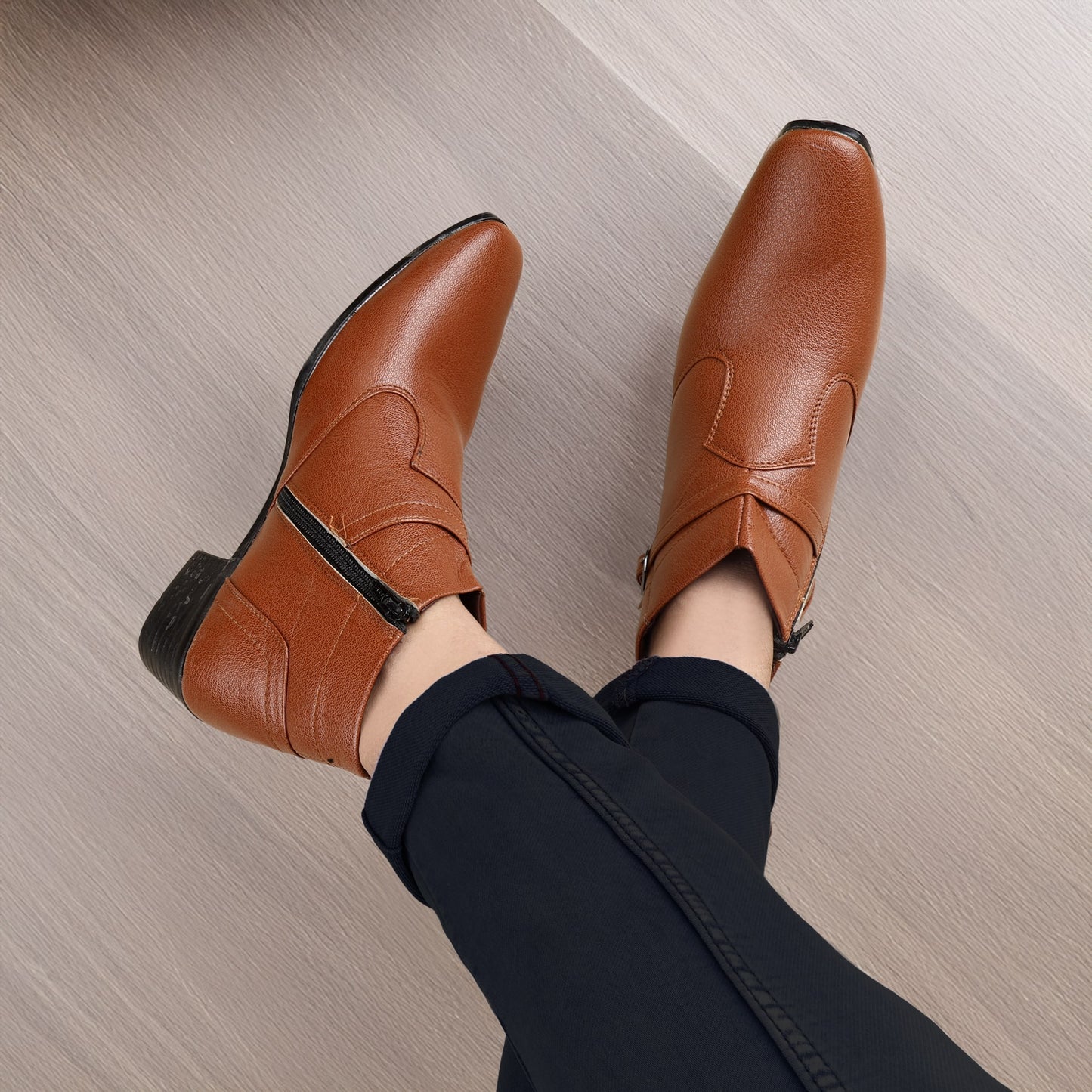 Men’s Stylish Formal Buckle Boots