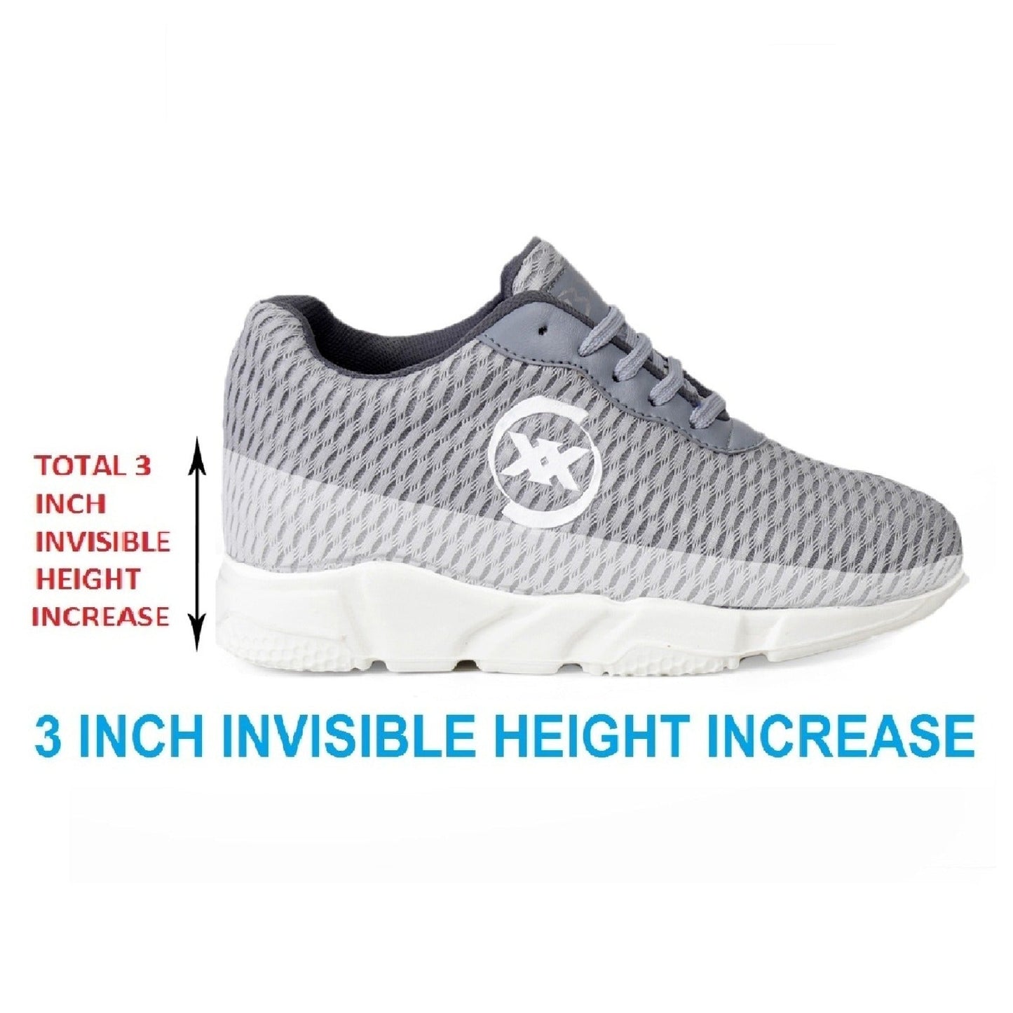 3 Inch Hidden Height Increasing Sport Shoes for Cricket, Football, Basketball etc.