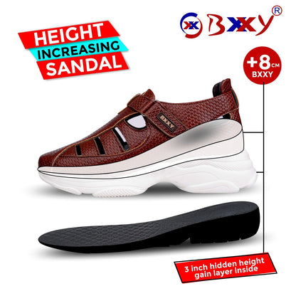 Bxxy's 3 Inch Hidden Height Increasing High-end Fashionable Sandals for Men