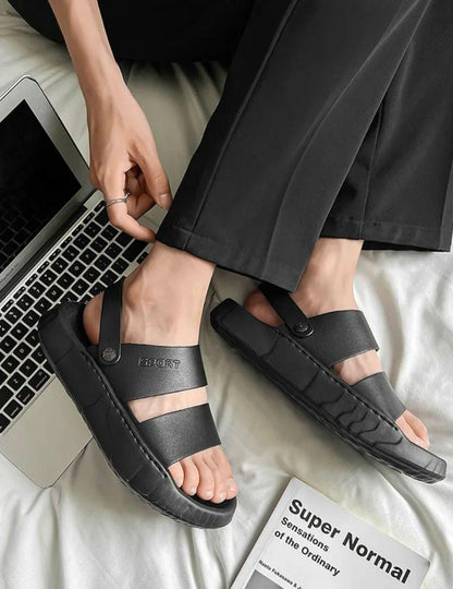 Men's Comfortable Black Summer Sandals