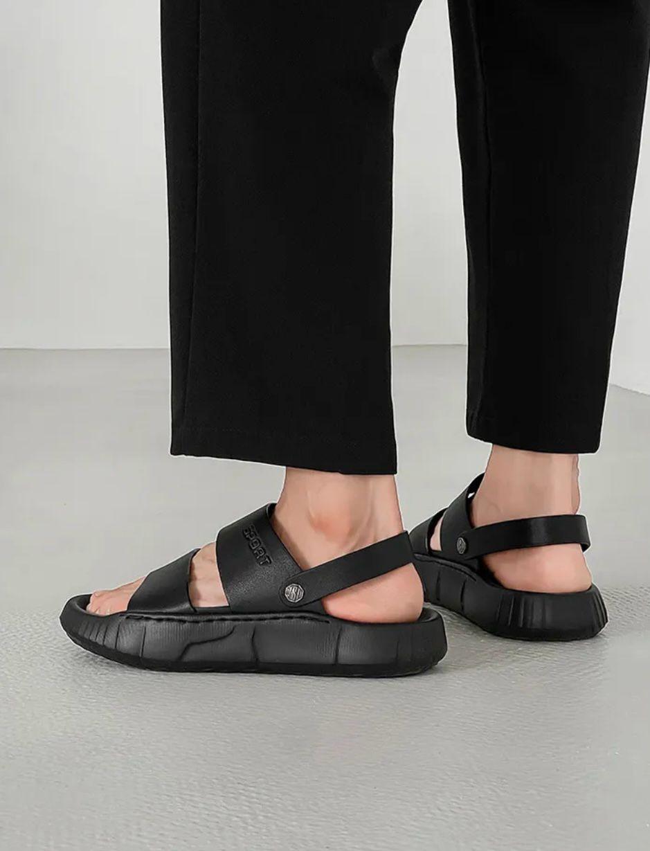 Men's Comfortable Black Summer Sandals