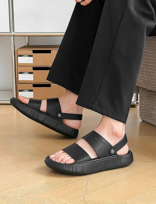 Men's Comfortable Black Summer Sandals