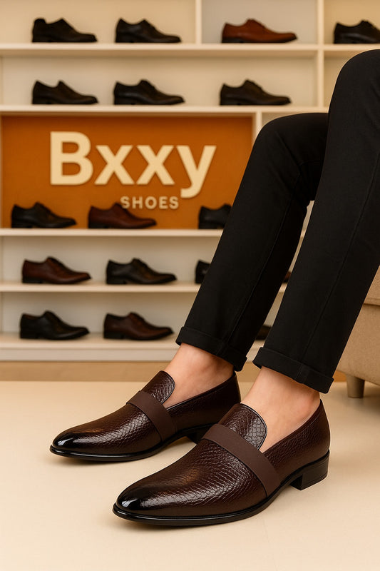"Stylish Men’s Dress Loafers – Patent Finish