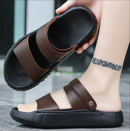 Men's Comfortable Black Summer Sandals