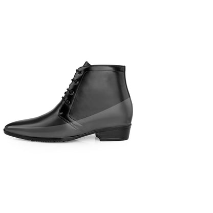 Men's Formal Lace-Up Boots with 3.5 Inch Hidden Height Increase
