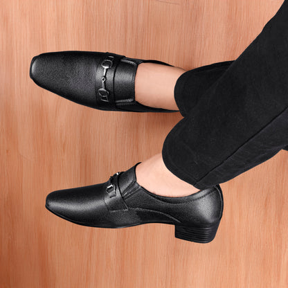 BXXY Men's Formal Height Increasing Slip-On Buckle Shoes