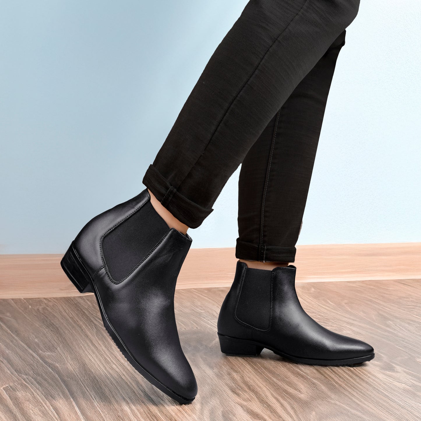 3.5 Inch (9CM) Height Boost- Chelsea Boots for Men