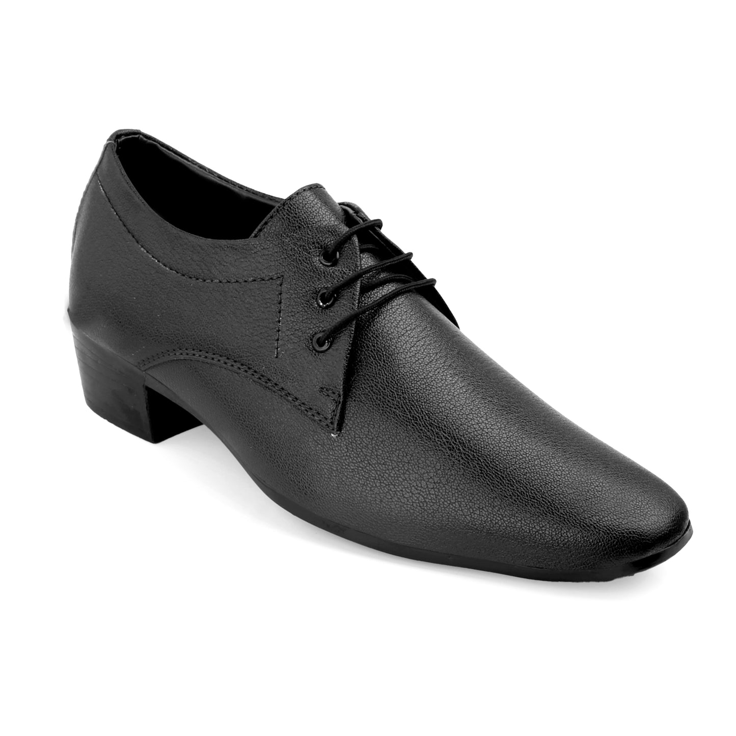 Men's Height Increasing Derby Faux Upper Formal Wear Lace Up Shoes