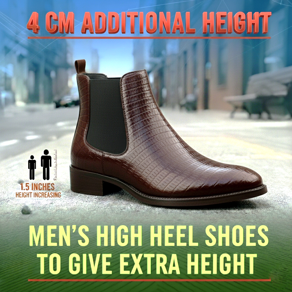 Men’s Designer-Inspired Croc Texture Chelsea Boots-Iconic Style Meets Comfort