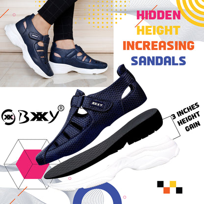 Bxxy's 3 Inch Height Increasing Elevator Sandals for Men