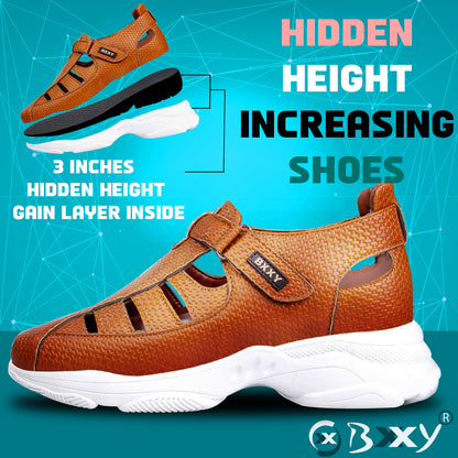 Bxxy's 3 Inch Height Increasing Elevator Sandals for Men
