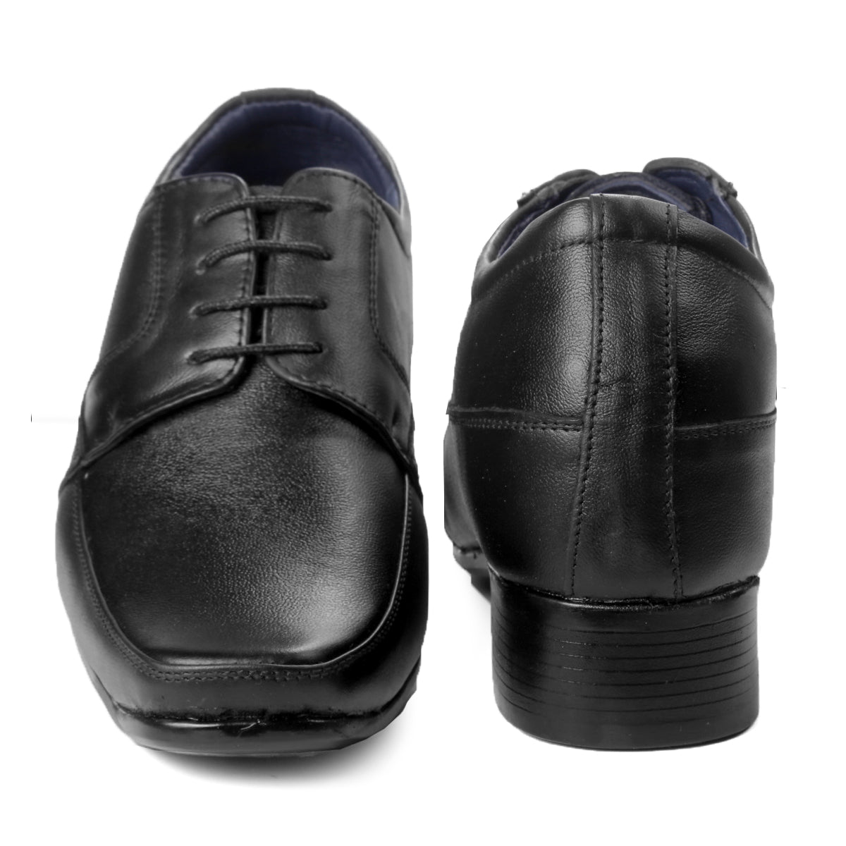 BXXY 9 cm (3 Inch) Hidden Height Increasing Dress and Derby Lace-Up Formal Faux Leather Shoes for Men