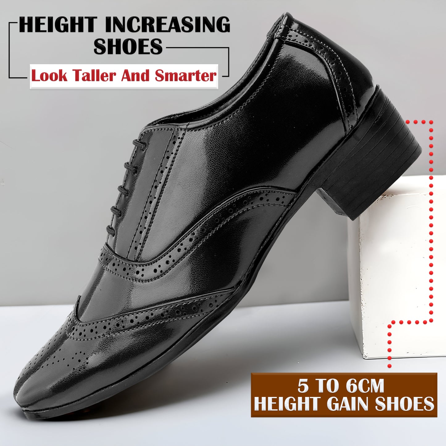 Men’s Height Boost Brogue Oxfords