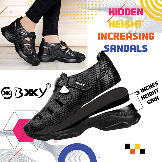 Bxxy's 3 Inch Height Increasing Elevator Sandals for Men
