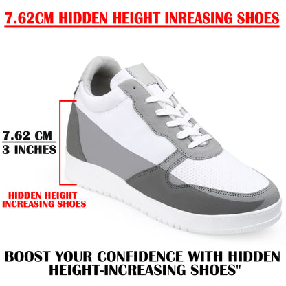 Trendy 3 Inch Hidden Height Increasing Sport Look Shoes for Men